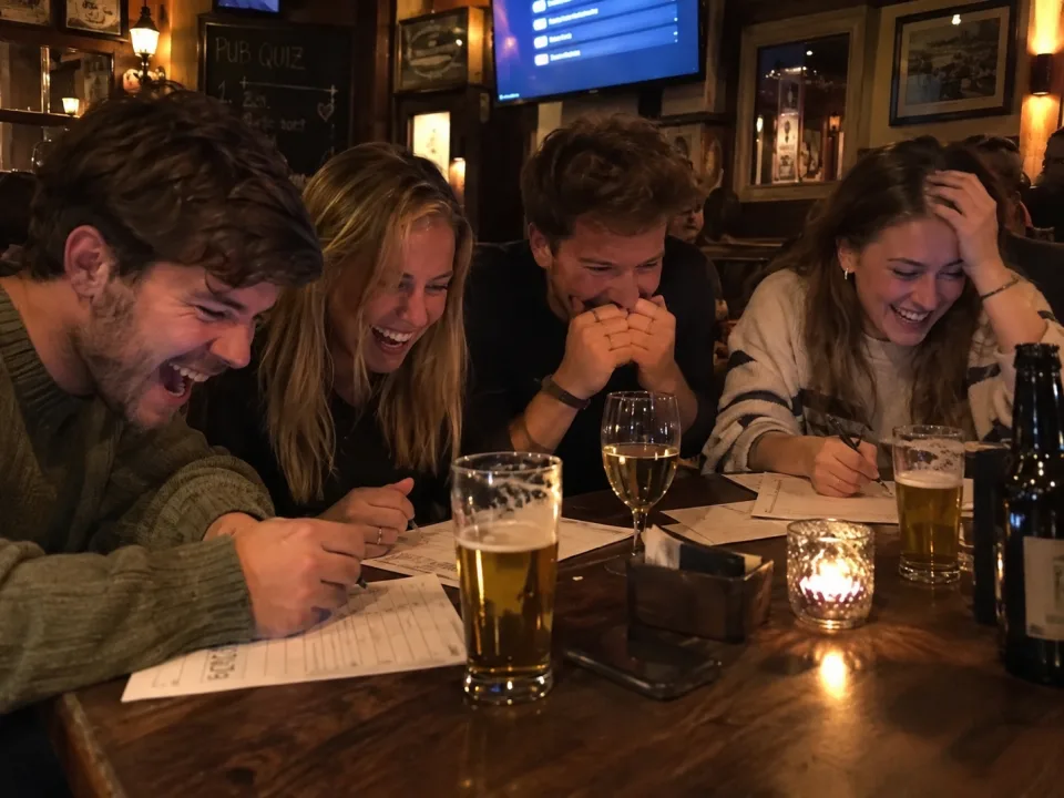 Deelnemers tijdens de AAAntwerp Pubquiz